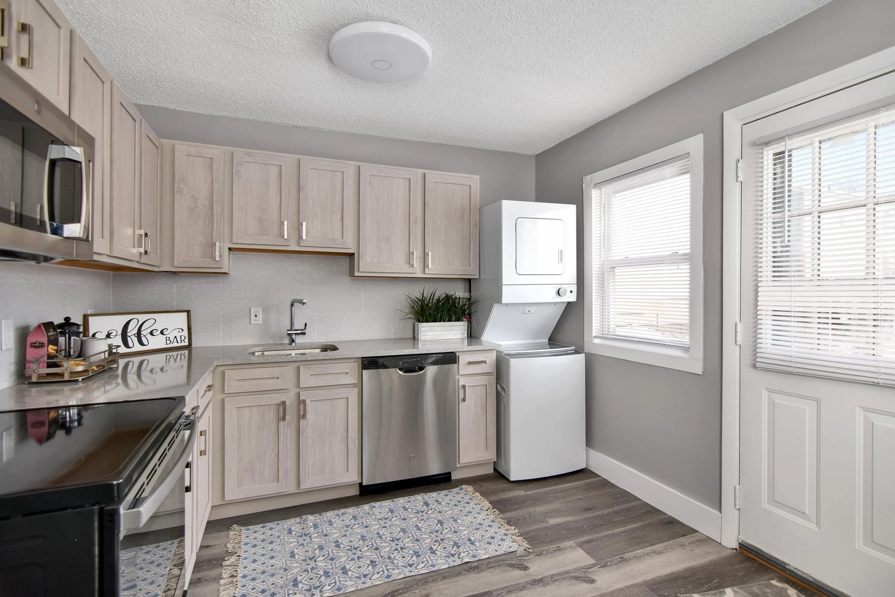 Renovated kitchen at Encore 99, East Haven